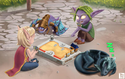 Children playing Hearthstone